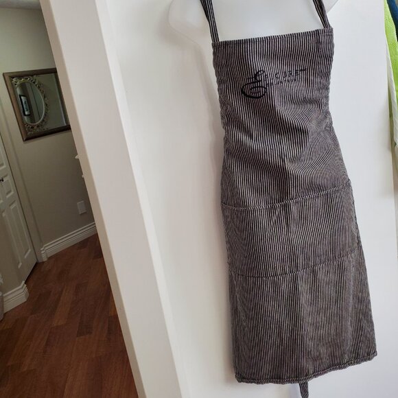 Epicure Striped Bib Apron w Pockets fits M-XL - Picture 7 of 11